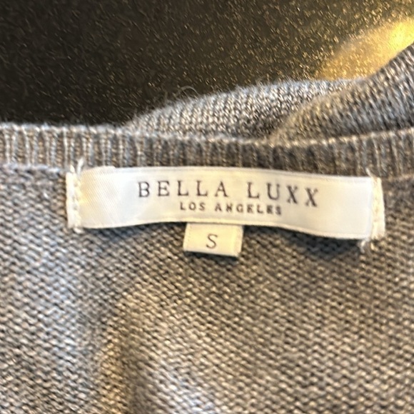 Bella Luxx Los Angeles Gray Cashmere Blend Sweater Dress Minimalist Neutral - Picture 12 of 13